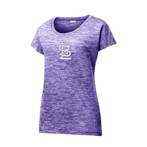 Sandlot Logo Ladies PosiCharge® Electric Heather Sporty Tee
