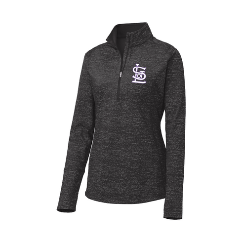 Sandlot Logo Ladies Sport-Wick® Stretch Reflective Heather 1/2-Zip Pullover