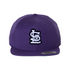 YP Classics Sandlot Logo Premium Flat Bill Snapback Cap - Purple