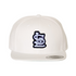 YP Classics Sandlot Logo Premium Flat Bill Snapback Cap - White
